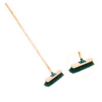 China Plastic broom and brushes BSCI Floor Push Broom with long stick